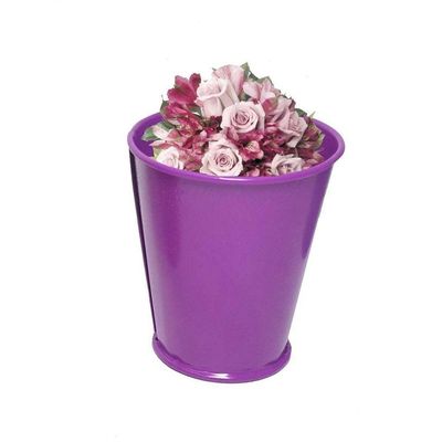 Balde Cachepot De Metal Para Mesa Festa Mini Roxo Com 24