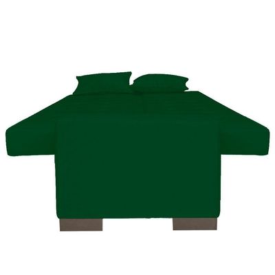 Sofá Cama 2 Lugares para Sala de Estar Lisboa Suede Verde