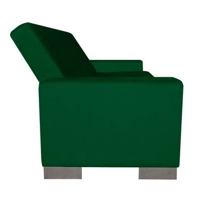 Sofá Cama 2 Lugares para Sala de Estar Lisboa Suede Verde