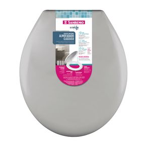 Assento Sanitário Almofadado Clássico Cinza Comfy Sanremo Menor preço em Assento Sanitário Almofadado Clássico Cinza Comfy Sanremo
