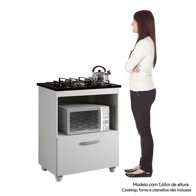 Balcão Para Cooktop De 4 Bocas 1 Porta Basculante Branco