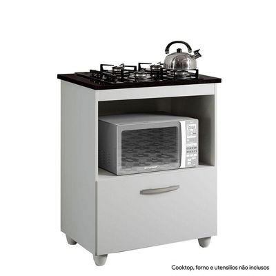 Balcão Para Cooktop De 4 Bocas 1 Porta Basculante Branco