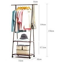 Arara De Roupas Multifunções Closet Prateleira Com Rodas