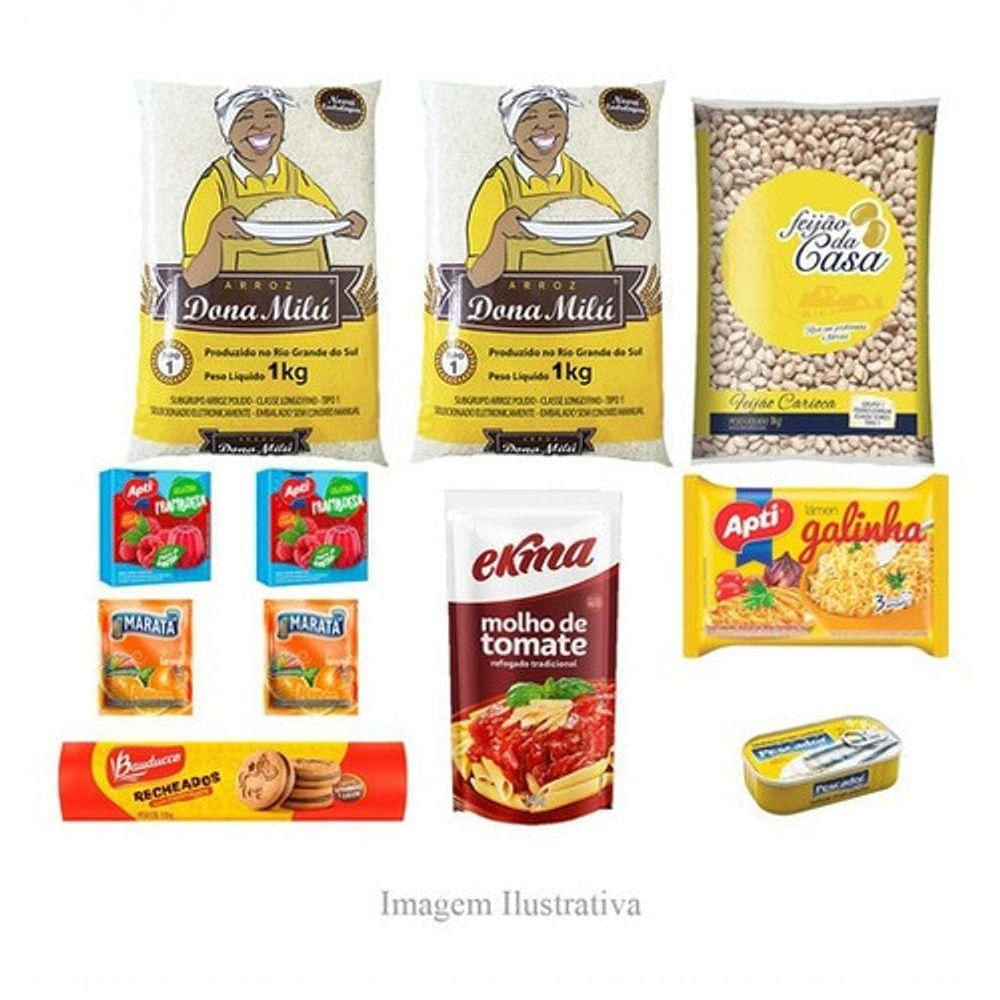 Kit C/ 6 Cesta Básica De Alimentos Completa 11 Itens Doação