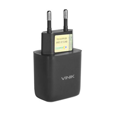 Carregador de Parede 20W com 1 Saida Tipo C 12V 1.67A Preto