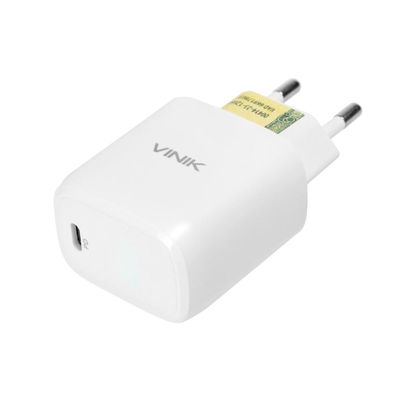 Carregador de Parede 20W com 1 Saida Tipo C 12V 1.67A Branco
