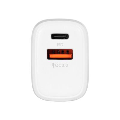 Carregador de Parede 38W com Duas Saidas 1 Saida USB 12V 1.5A Quick Charge (18W) e 1 Saida Tipo