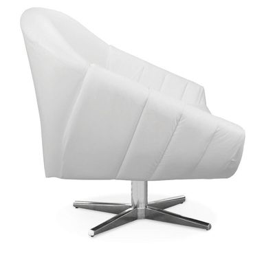 Poltrona Giratória Giovana Corino Base Cromada