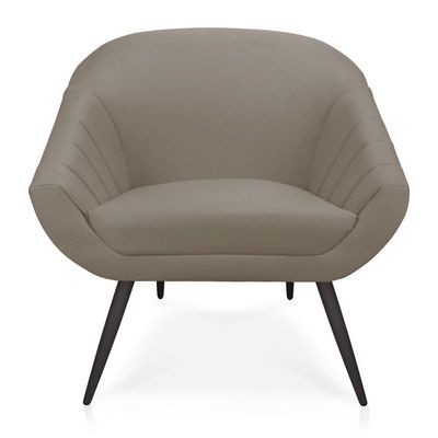 Kit 01 Namoradeira 02 Lugares e 01 Poltrona Giovana Suede de Ferro Marrom Rato