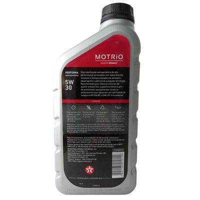 Óleo Lubrificante do Motor SN 5W30 Sintético Motrio 1L