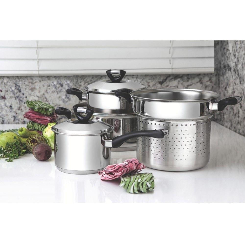 Caldeirão Solar Baquelite 28 Cm 11,9 L Em Aço Inox