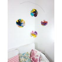 Móbile berço bebê infantil quarto bolas coloridas origami