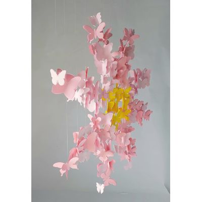 Móbile berço bebê infantil quarto Flor Flutuante borboletas