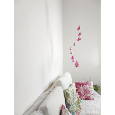 Móbile berço bebê infantil quarto Flores Rosas Campânulas