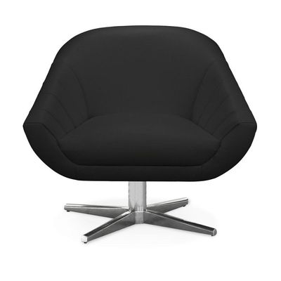 Poltrona Giratória Giovana Corino Base Cromada