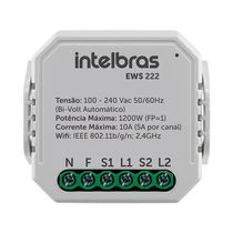 Interruptor Control WI-FI Intelbras 2/2 EWS222 4850006