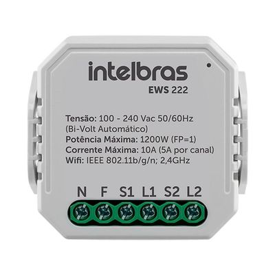 Interruptor Control WI-FI Intelbras 2/2 EWS222 4850006