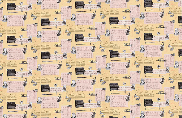 [16m²] Papel de Parede Musical Olivia - PP020-1