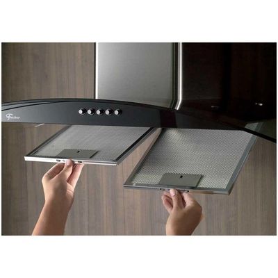 Coifa de Parede Fit 90 Cm Com Vidro Fischer Preto 220V 220