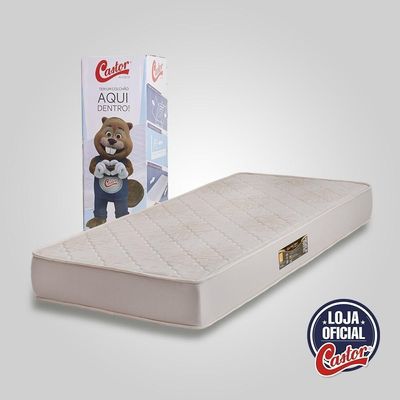 Colchão Castor Solteiro Na Caixa Comfort Double Face D33 88x188x17cm