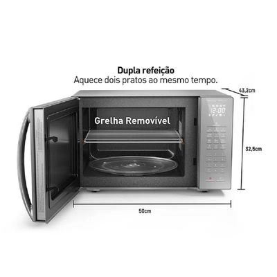 Micro-ondas Panasonic Tecnologia 34L Inox 110v Nn-st67lsrun 110V