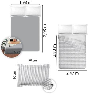 Jogo de Cama King Size 180 Fios Nova América - Flávia (7594)
