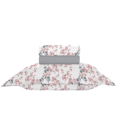 Jogo de Cama Solteiro 180 fios Nova América - Gabriela (7589)