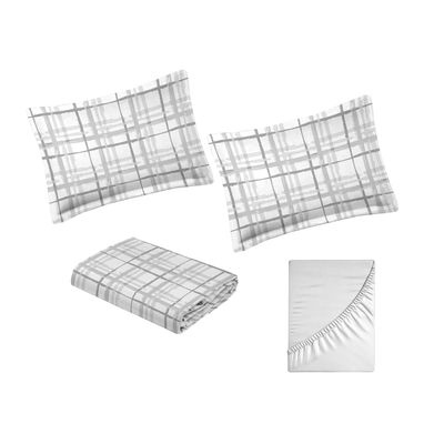 Jogo de Cama Queen Size 180 Fios Nova América - Fernando (7706)