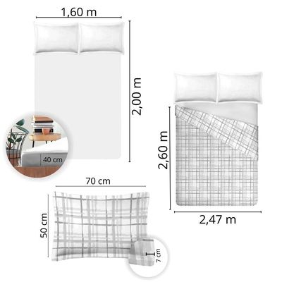 Jogo de Cama Queen Size 180 Fios Nova América - Fernando (7706)