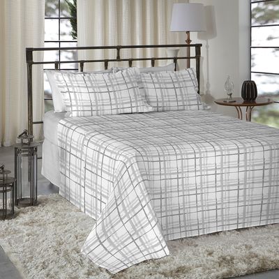 Jogo de Cama Queen Size 180 Fios Nova América - Fernando (7706)