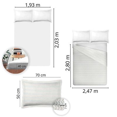 Jogo de Cama King Size 180 Fios Nova América - Rogério (7707)