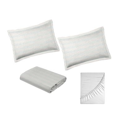 Jogo de Cama King Size 180 Fios Nova América - Rogério (7707)