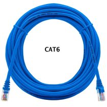 Cabo Rede Cat6 10m Com Rj45 Crimpado Azul Lan Utp 10 Metros