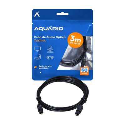 Cabo de Audio Optico Aquario Toslink TSK30 - 3 Metros