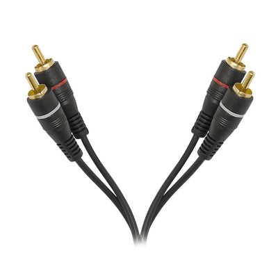Cabo de Audio EVUS Standard C-018 GOLD 2RCA+2RCA Macho 3METROS