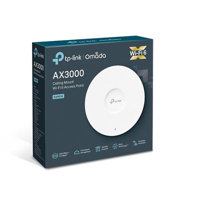 Access Point WI-FI 6 Montavel em Teto Dual BAND AX3000 EAP650 SMB