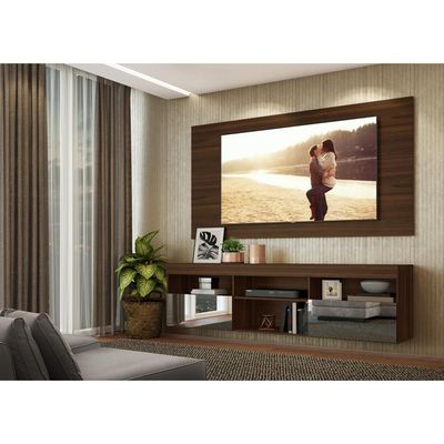 Painel Tv até 65" com Rack Suspenso Espelho Multimóveis