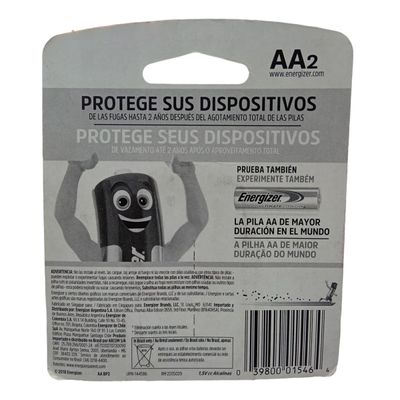 Pilha Energizer Max Pequena  AA2 Emb C/2