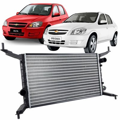 Radiador Importado Chevrolet Celta 2006 até 2016 e Prisma 2006 até 2012 Motor 1.0 e 1.4 Todos sem Ar Condicionado