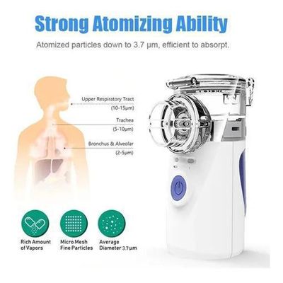 Nebulizador Inalador Ultrassônico Silencioso Portátil Bivolt