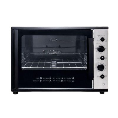 Forno Elétrico Bancada Smart 60s Com Espeto Giratório Fogatti Preto 110v