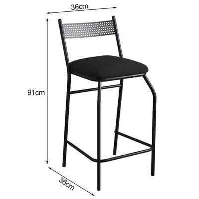Kit 4 Banquetas Gourmet Para Bancada Ou Cozinha Ibiza Preto