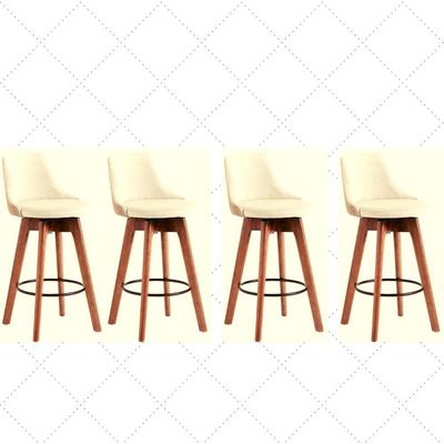 Conjunto 4 Banquetas Copa Gourmet Design-Linho Bege