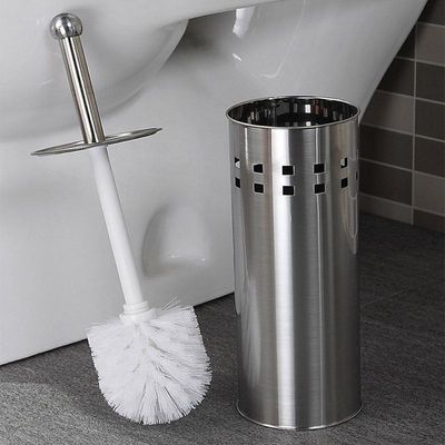 Escova Sanitária Com Cerdas Flexíveis E Suporte Inox