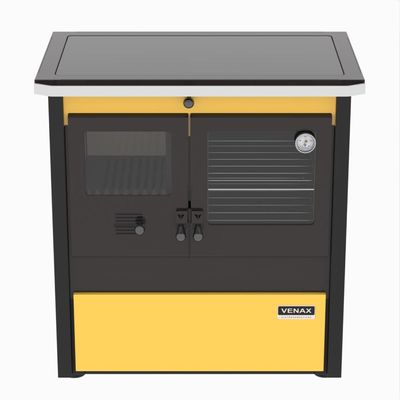 Fogao a Lenha Venax n 1 Le Corbusier Dupla Combustao Amarelo