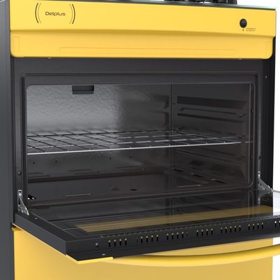 Fogao a Gas 5 Bocas Venax Delplus Vitreo BL Amarelo