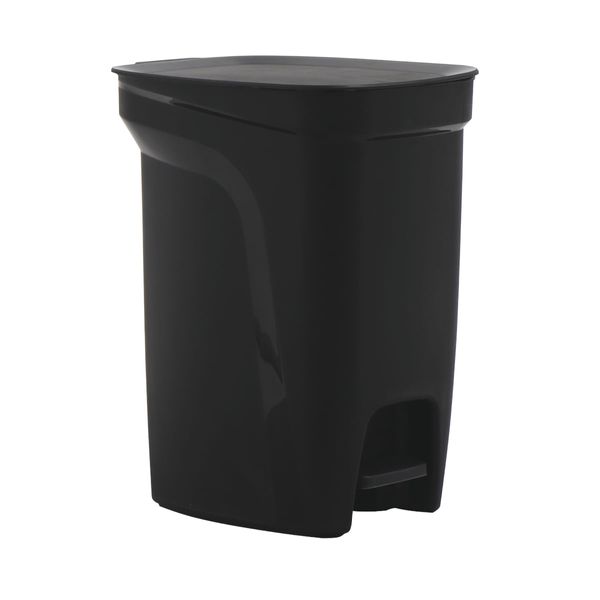 Lixeira Tramontina Compact 10 L em Polipropileno Preto com Haste em Aço Galvanizado