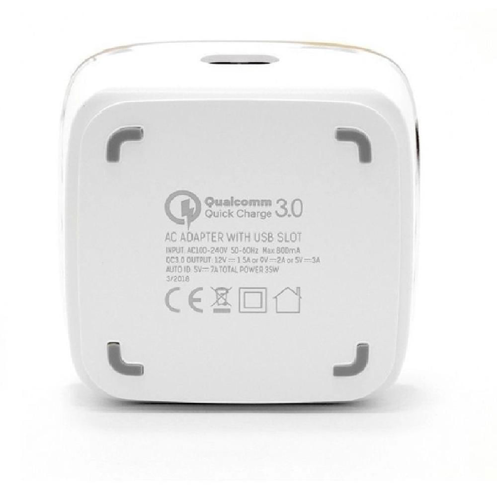 Hub Carregador Tomada Kaidi 6 Usb Turbo Auto Id 7a para Celular Tablet