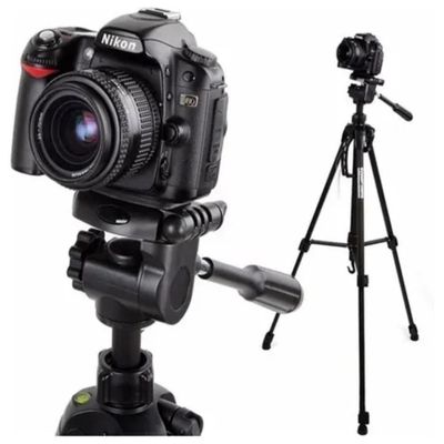 Tripé para Câmera Digital Com Nível e Suporte Para Celular 1.80 Mts