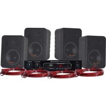 Kit Som Ambiente 400W Musical Ambience 4000 V2 Preto Hayonik